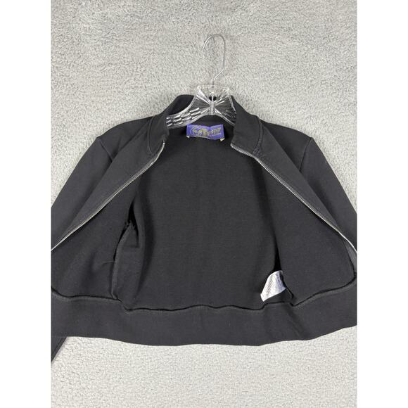 I’m Sorry By Petra Collins Jacket Women’s Medium Black Cropped Elbow Hearts - Picture 9 of 12